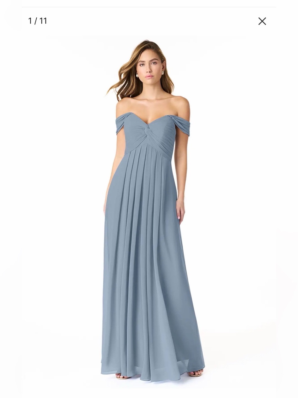 Azazie Kaitlynn Dusty Blue NWT